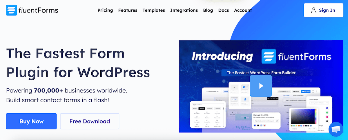 Fluent Forms review for web designers